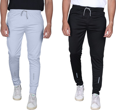 CLOTVIN TREND Striped Men Grey, Black Track Pants