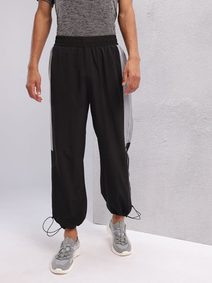 HRX by Hrithik Roshan Colorblock Men Black Track Pants