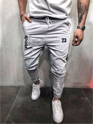 NB NICKY BOY Printed Men Grey Track Pants