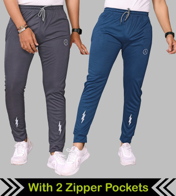 Moda Rapido Printed Men Blue, Grey Track Pants