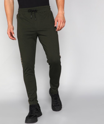VH Flex Solid Men Light Green Track Pants