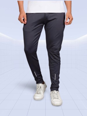 Duooble Solid Men Grey Track Pants