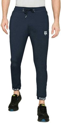 Raysx Solid, Washed, Self Design Men Blue Track Pants