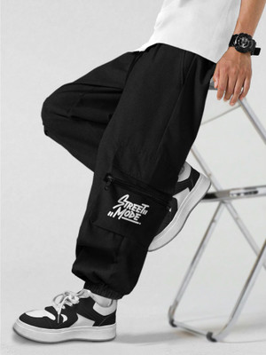 TRIPR Printed Men Black Track Pants