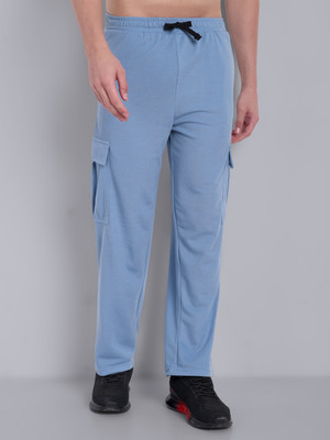 Go Devil Printed Men Light Blue Track Pants