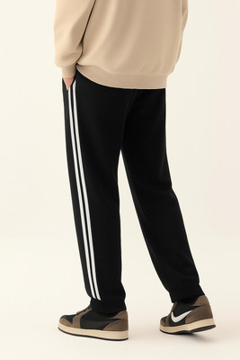 Dockstreet Striped Men Black Track Pants
