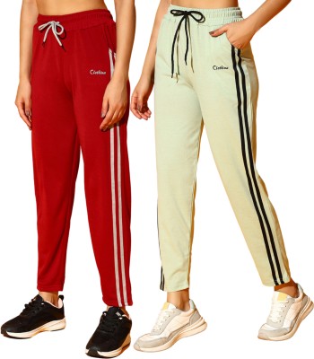 Clothina Striped Women Multicolor Track Pants