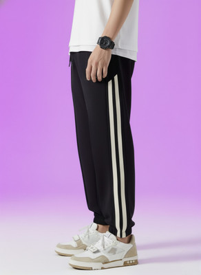 Dockstreet Solid Men White Track Pants