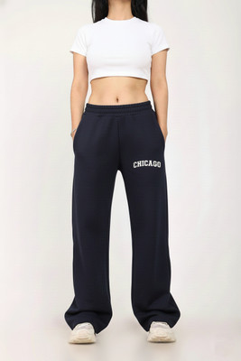 Fitinc Solid Women Blue Track Pants