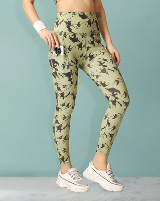 BEYOGINI Printed Women Green Track Pants