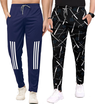 Z-DEVIL Printed Men Black Track Pants