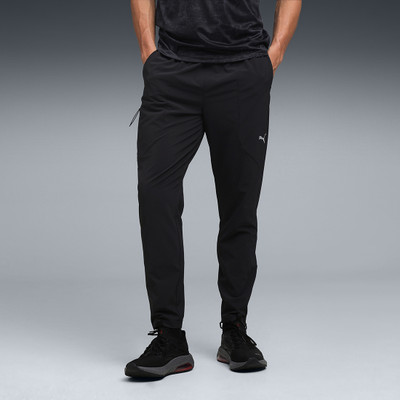 PUMA Solid Men Black Track Pants
