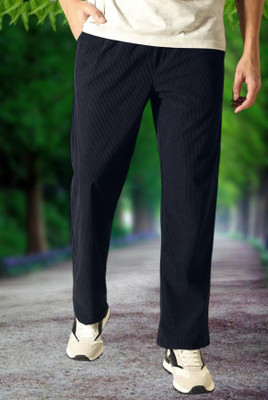 Style Sizzle Solid Men Dark Blue Track Pants