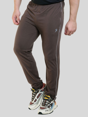 axys Solid Men Brown Track Pants