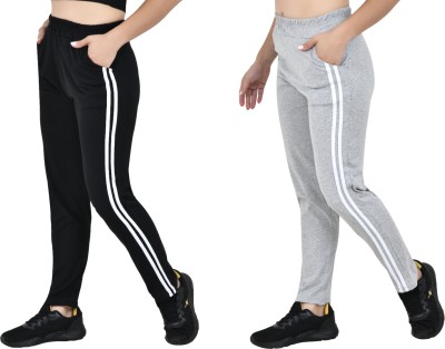 BPEASE Striped Women Multicolor Track Pants