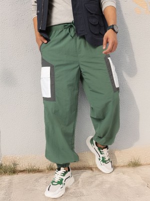 Kook N Keech Solid Men Green Track Pants