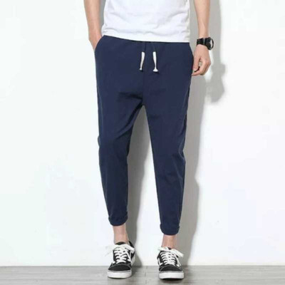 HouseOfComman Solid Men Dark Blue Track Pants