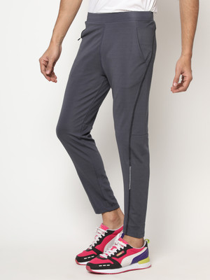 DIDA Solid Men Grey Track Pants