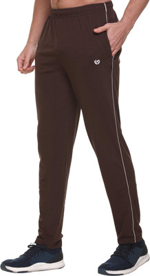Colors & Blends Self Design Men Brown Track Pants