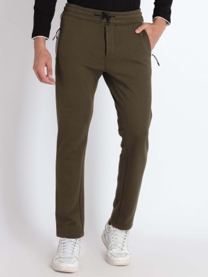 Status Quo Solid Men Olive Track Pants