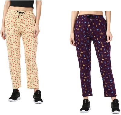 Indistar Printed Women Multicolor Track Pants