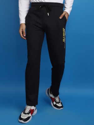 V-MART Colorblock Men Black Track Pants