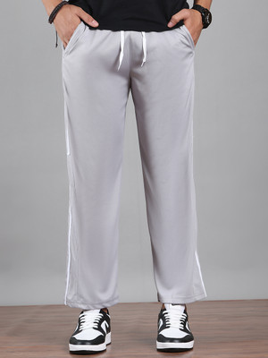 MACK JONNEY Solid Men Grey Track Pants