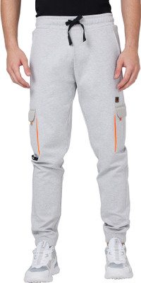 Spykar Solid Men Grey Track Pants
