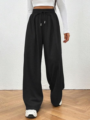 IMSA MODA Solid Women Black Track Pants