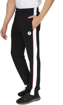AZF Self Design Men Black Track Pants