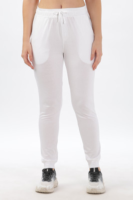 DOMIN8 Solid Women White Track Pants