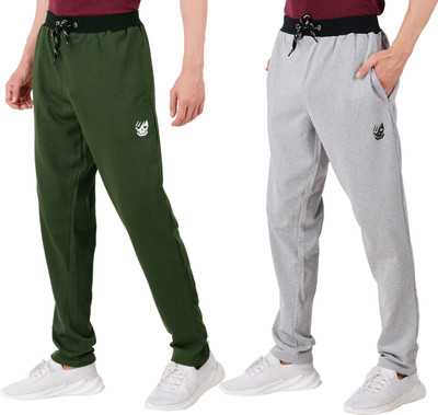 Just Live Fashion Solid Men White, Green Track Pants