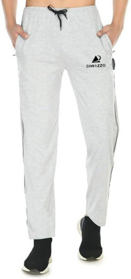 Diwazzo Colorblock Men Silver Track Pants