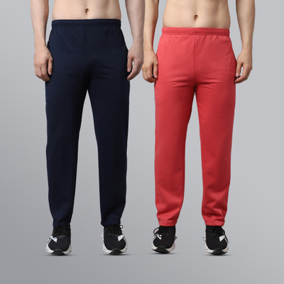 MACK JONNEY Solid Men Black, Red Track Pants