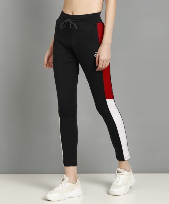 PKR SPORTS Colorblock Women Black Track Pants