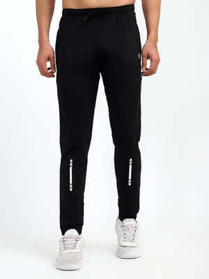 BLUE STAR SHARK Solid Men Black Track Pants