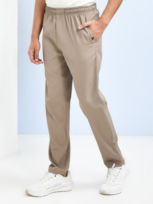SKYKNIT Solid Men Beige Track Pants