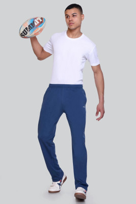 BILBURY Solid Men Blue Track Pants