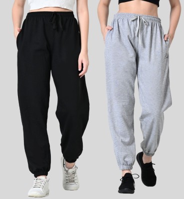 Ds Fashion Solid Women Black, Grey Track Pants