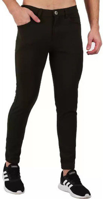 ynam Solid Men Black Track Pants