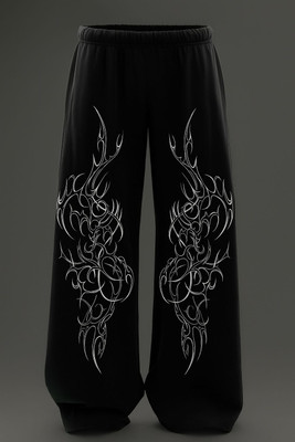 Bunka fashion Printed Men & Women Black Track Pants