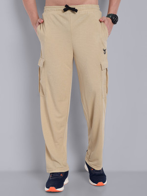 Go Devil Printed Men Beige Track Pants