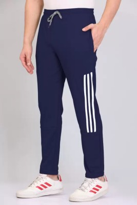 JHTRENDY Striped Men Blue Track Pants