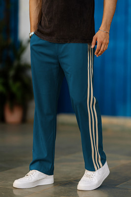 CULISH Solid Men Blue Track Pants