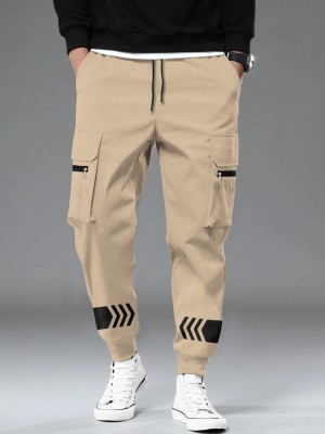 TRIPR Printed Men Beige Track Pants