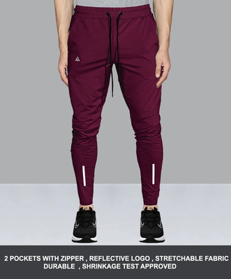 AVOLT Solid Men Maroon Track Pants