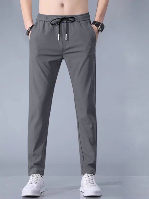 Chakli Fashion Solid Men Grey Track Pants