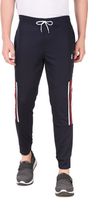 Zicada Striped Men Dark Blue Track Pants