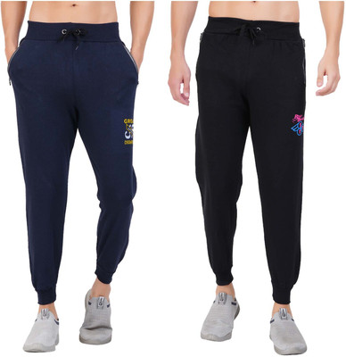 ONCH Men Blue, Black Track Pants