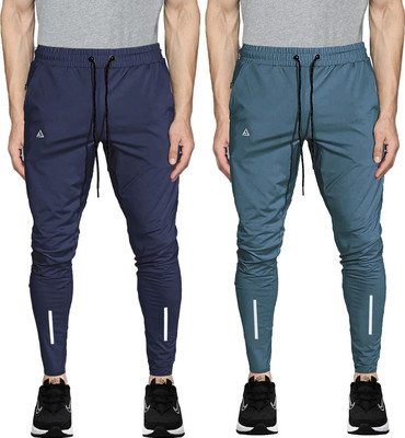AVOLT Solid Men Blue, Grey Track Pants